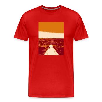 Wellenreiten - Männer Premium Bio T-Shirt - Rot - Vorne - Damien (186cm)