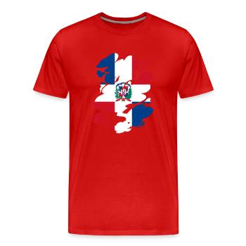 République dominicaine Drapeau Dom Rep Flag Trip - T-shirt bio Premium Homme - rouge - Devant - Damien (186cm)