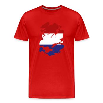 Pays-Bas Drapeau Hollande Drapeau néerlandais - T-shirt bio Premium Homme - rouge - Devant - Damien (186cm)