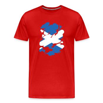Scotland Flag Scottish Flag Alba GB UK - Men's Premium Organic T-Shirt - red - Front - Damien (186cm)