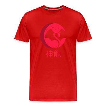 Dragon - T-shirt bio Premium Homme - rouge - Devant - Damien (186cm)
