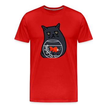 Wels - Männer Premium Bio T-Shirt - Rot - Vorne - Damien (186cm)