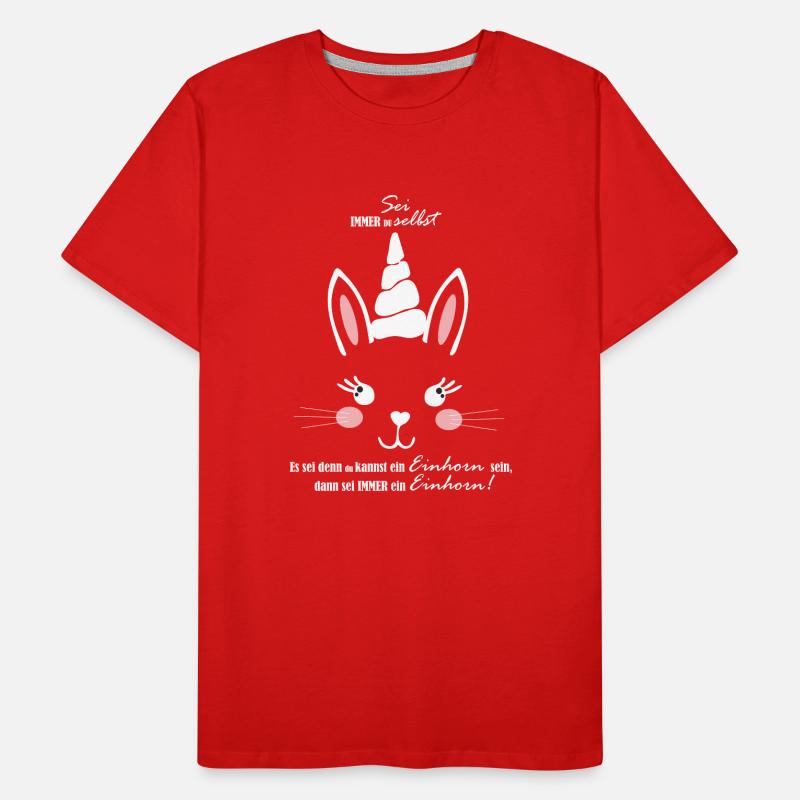 Hase oder Einhorn, oder ein Mischling -Unicorn Männer Premium Bio T-Shirt
