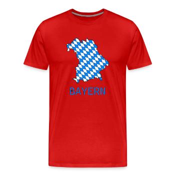 Bayern - Männer Premium Bio T-Shirt - Rot - Vorne - Damien (186cm)