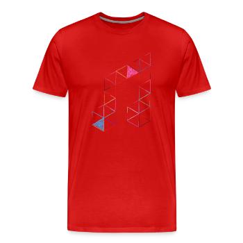 MLove Farbenfroh - Männer Premium Bio T-Shirt - Rot - Vorne - Damien (186cm)