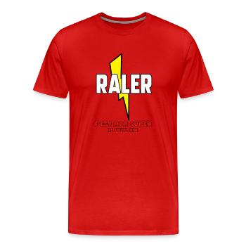 Râler c’est mon super pouvoir - T-shirt bio Premium Homme - rouge - Devant - Damien (186cm)