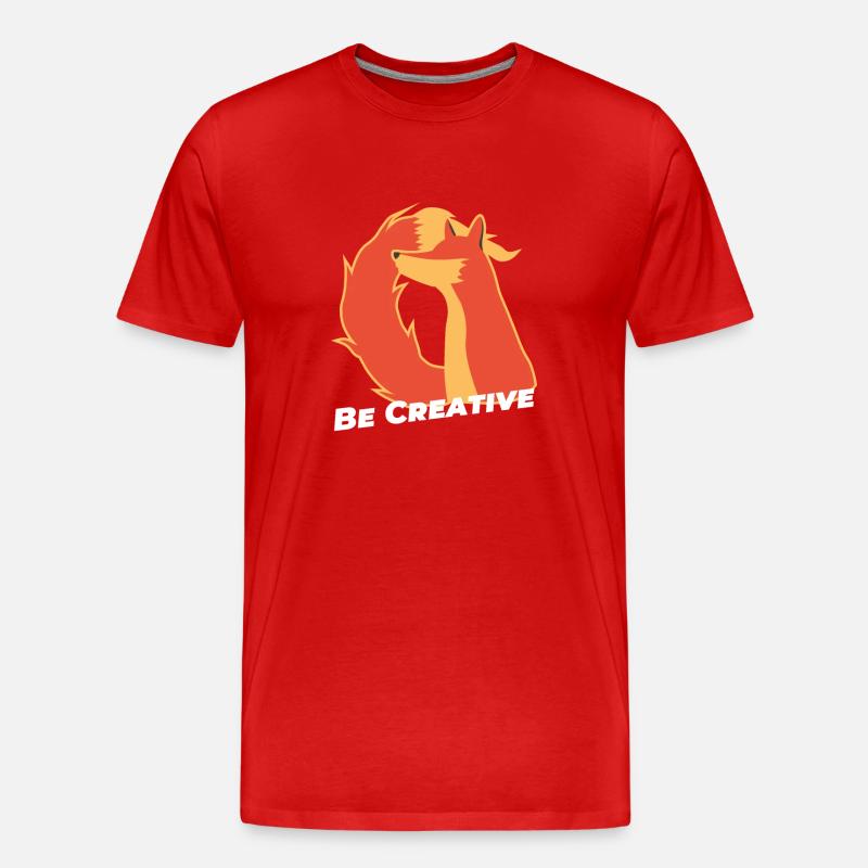 Foxlay BE CREATIVE - Männer Premium Bio T-Shirt - Rot