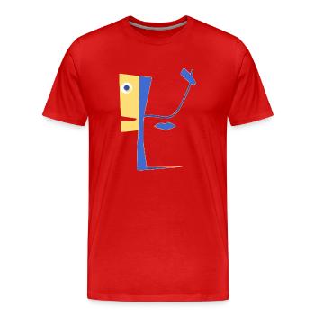 Unreal character - Men's Premium Organic T-Shirt - red - Front - Damien (186cm)
