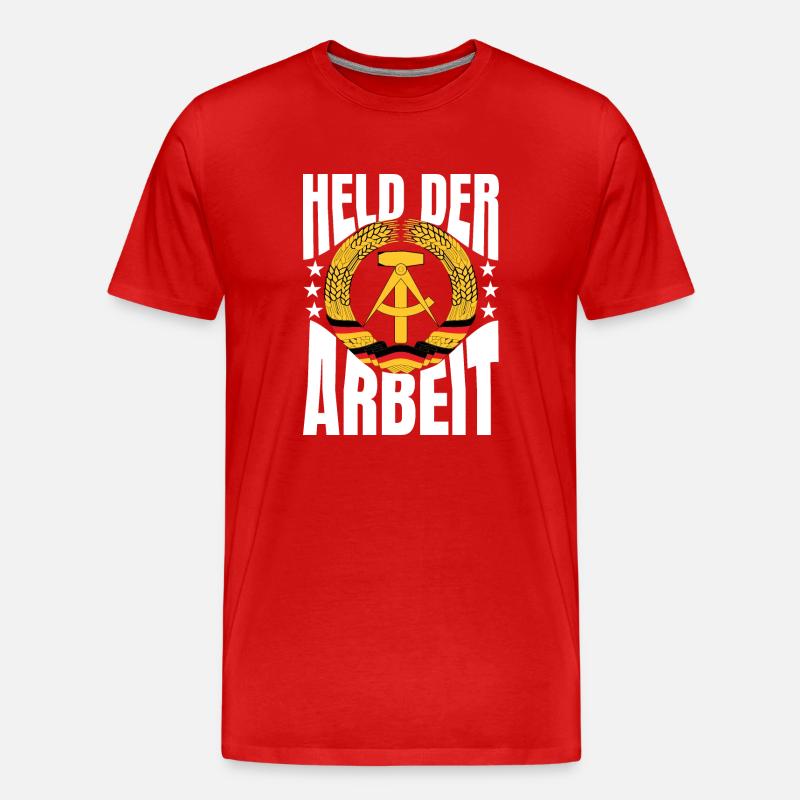 Held der Arbeit Geschenk - Männer Premium Bio T-Shirt - Rot