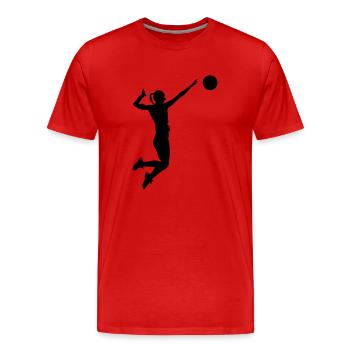 Handball féminin - T-shirt bio Premium Homme - rouge - Devant - Damien (186cm)