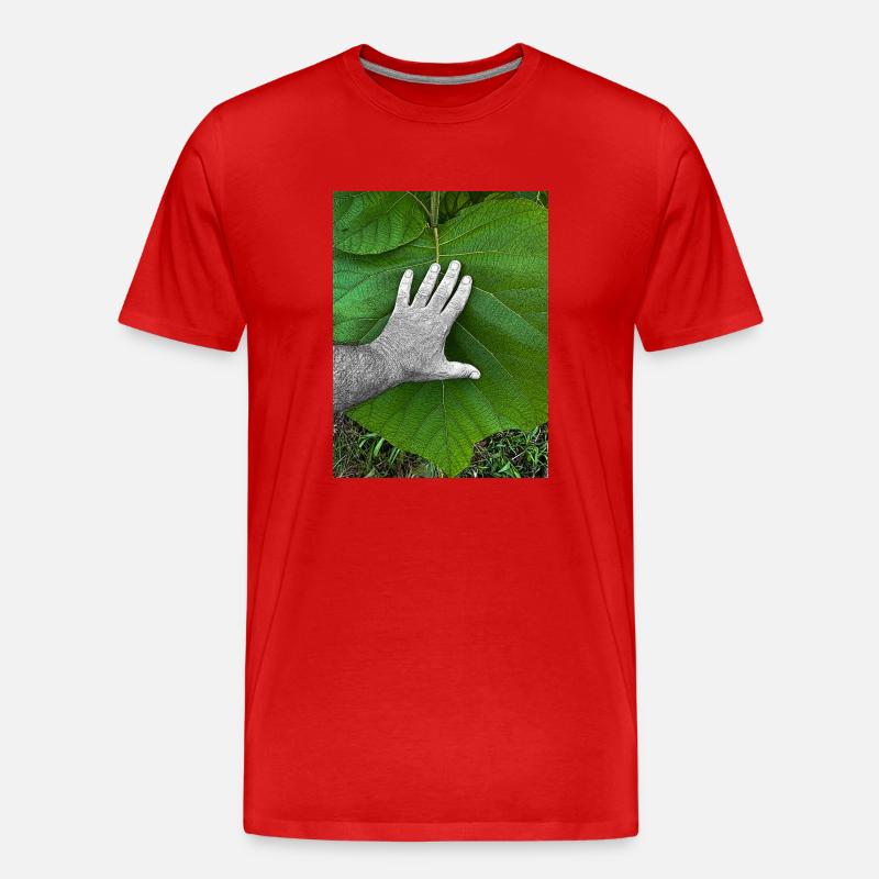 Die Hand am Leben - Männer Premium Bio T-Shirt - Rot