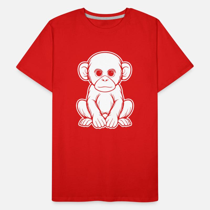 Monkey Monkey Monkey Face Jungle Men's Premium Organic T-Shirt