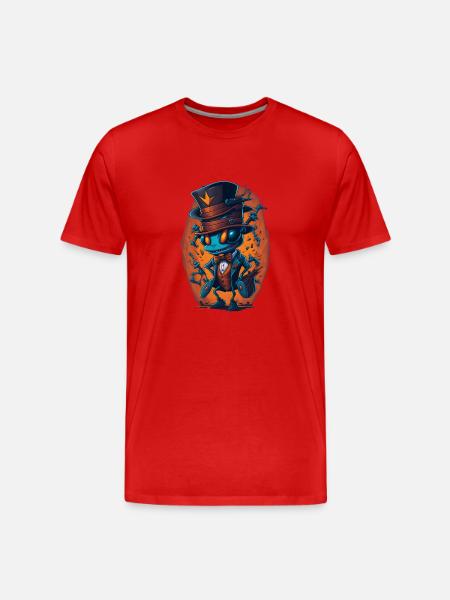Ant with Hat Funny - Men's Premium Organic T-Shirt - red
