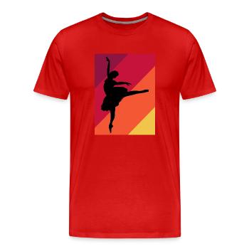 Dancing Dance Music - Männer Premium Bio T-Shirt - Rot - Vorne - Damien (186cm)
