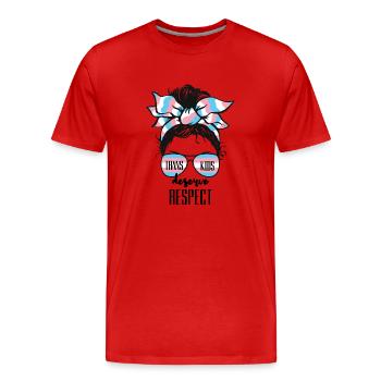 Trans Kids Deserve Respect LGBTQ Pride - Männer Premium Bio T-Shirt - Rot - Vorne - Damien (186cm)