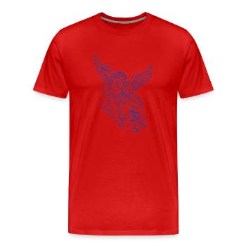michael archangel saint christian angels saint snk - Men's Premium Organic T-Shirt - red - Front - Damien (186cm)