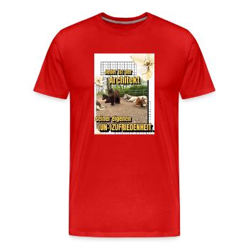 Herde Motto - Männer Premium Bio T-Shirt - Rot - Vorne - Damien (186cm)