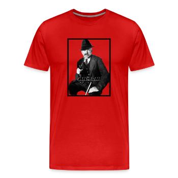 Anton - Männer Premium Bio T-Shirt - Rot - Vorne - Damien (186cm)