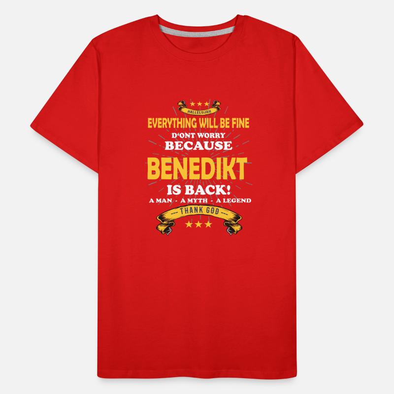 Everything will be fine Benedikt Is back Männer Premium Bio T-Shirt