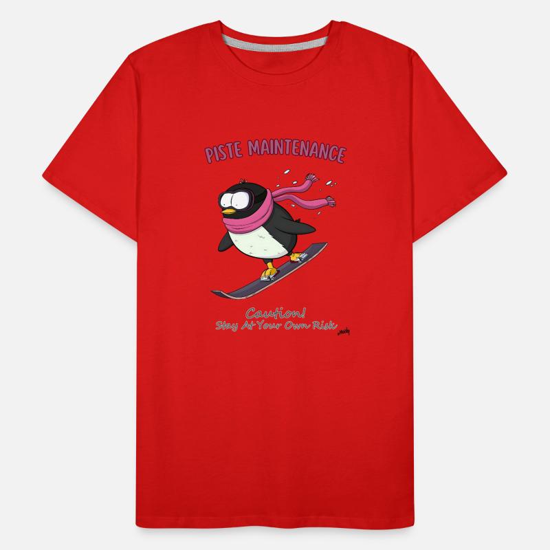 Piste Penguin : le compagnon de dévaleçage des pistes T-shirt bio Premium Homme