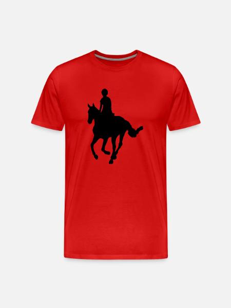 Cavalier à cheval - T-shirt bio Premium Homme - rouge