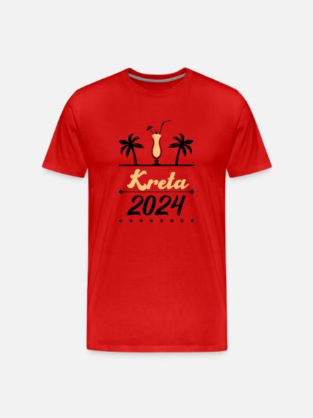 Crete 2024 - Men's Premium Organic T-Shirt - red