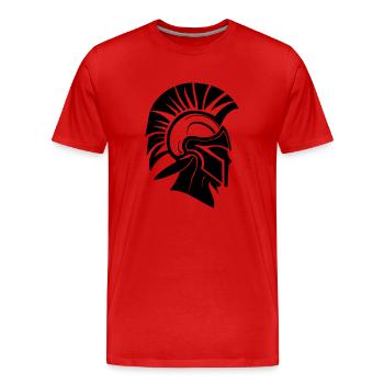 Sparta Guerrier Spartan - T-shirt bio Premium Homme - rouge - Devant - Damien (186cm)