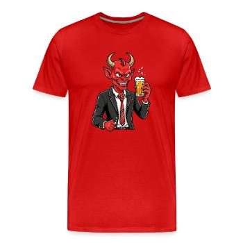 Red Devil - Men's Premium Organic T-Shirt - red - Front - Damien (186cm)