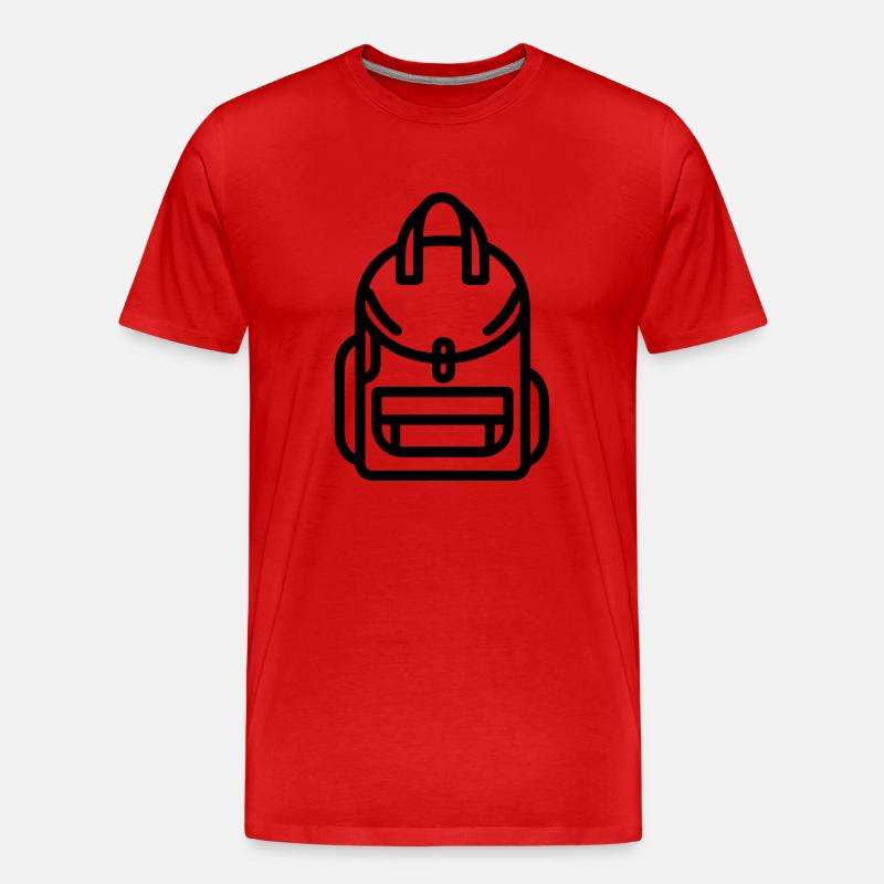 Rucksack - Männer Premium Bio T-Shirt - Rot