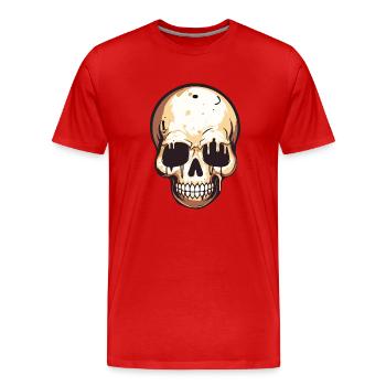 skull - Männer Premium Bio T-Shirt - Rot - Vorne - Damien (186cm)