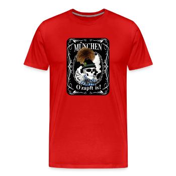 O´zapft is! - Männer Premium Bio T-Shirt - Rot - Vorne - Damien (186cm)