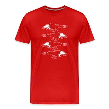Koi Carp Koi Signification Koi Carpe Koi Tattoo Koi - T-shirt bio Premium Homme - rouge - Devant - Damien (186cm)