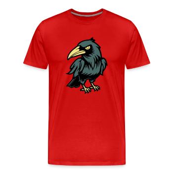 Raven Comic Animal - Men's Premium Organic T-Shirt - red - Front - Damien (186cm)