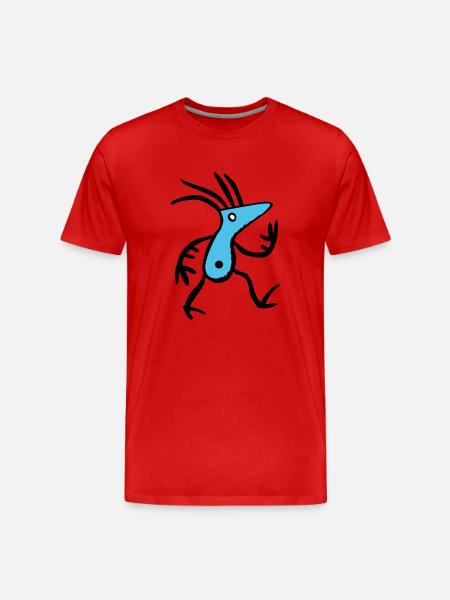 Abstract Blue Creature - Men's Premium Organic T-Shirt - 