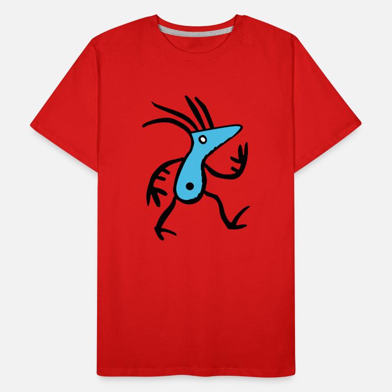 Créature bleue abstraite T-shirt bio Premium Homme