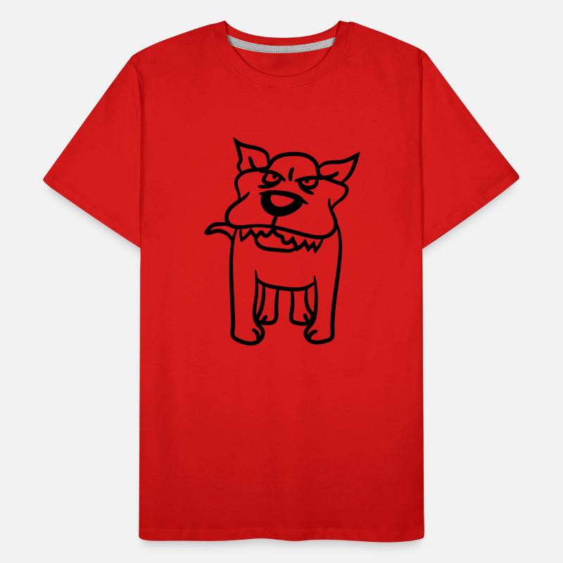 Dog, Monster, Evil, , Wolf, Sharp Teeth Men's Premium Organic T-Shirt