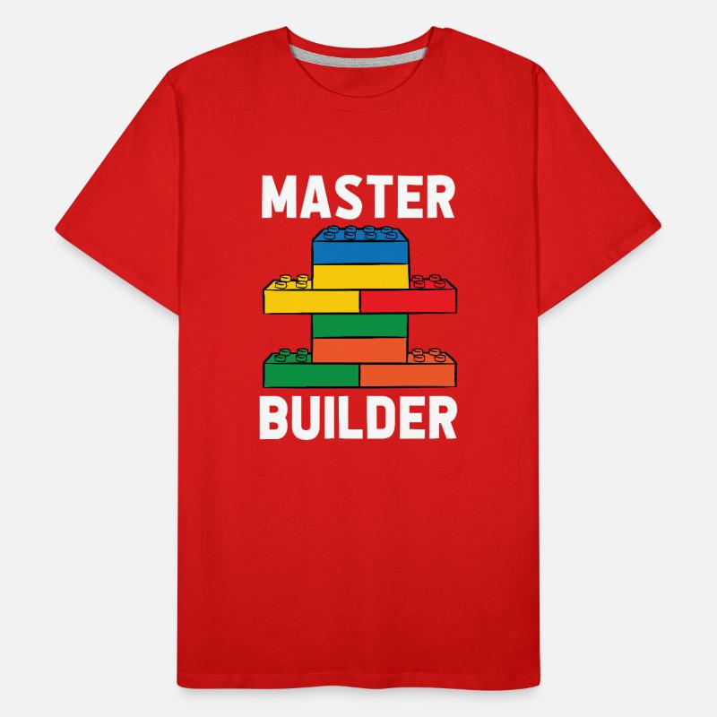 Constructeur de briques Bâtiment en briques Maître constructeur T-shirt bio Premium Homme