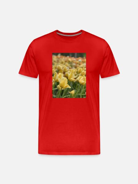 Tulipe Jaune mer - T-shirt bio Premium Homme - rouge