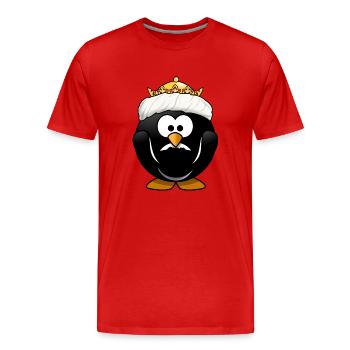 krone crown koenig king castle schloss tower burg2 - Männer Premium Bio T-Shirt - Rot - Vorne - Damien (186cm)