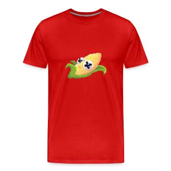 dead corn - Men's Premium Organic T-Shirt - red - Front - Damien (186cm)