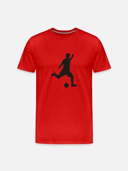 fussballspieler - Männer Premium Bio T-Shirt - Rot