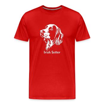 IRISH SETTER - Hunde Dogs Hund Dog Bestseller - Men's Premium Organic T-Shirt - red - Front - Damien (186cm)