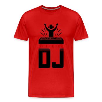 DJ Spruch Platines vinyles - T-shirt bio Premium Homme - rouge - Devant - Damien (186cm)