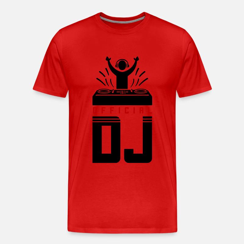 DJ Spruch Turntables - Männer Premium Bio T-Shirt - Rot