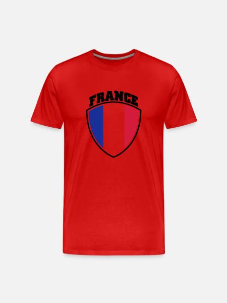 Frankreich - Männer Premium Bio T-Shirt - Rot
