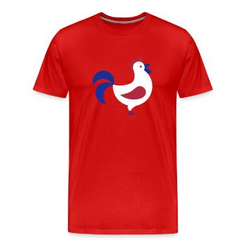 France Français Française French Frankreich - Men's Premium Organic T-Shirt - red - Front - Damien (186cm)