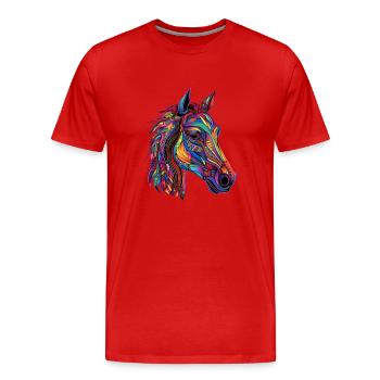 Déclaration d’équitation du pur-sang de Falkenstein - T-shirt bio Premium Homme - rouge - Devant - Damien (186cm)