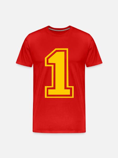 1 - Männer Premium Bio T-Shirt - Rot