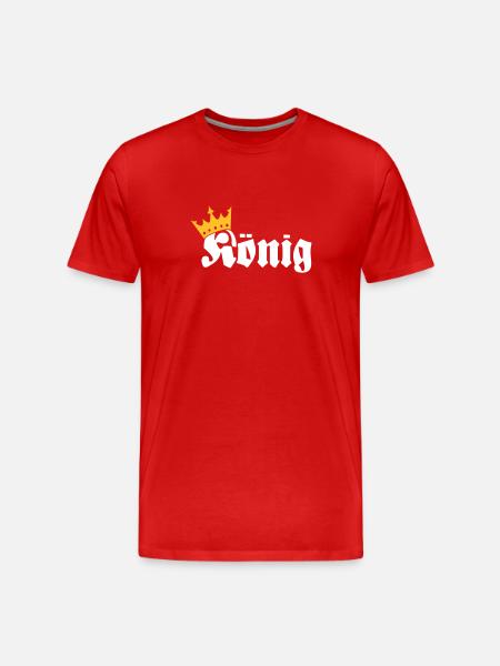 König - Men's Premium Organic T-Shirt - red