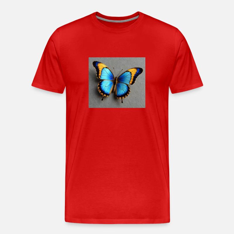 Papillon - Männer Premium Bio T-Shirt - Rot